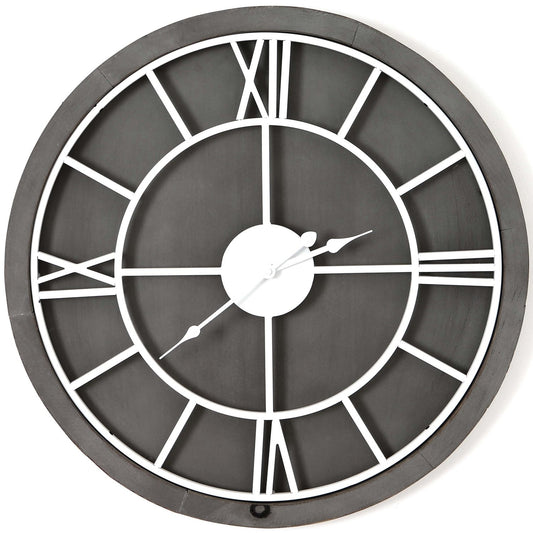 Williston Grey Large Wall Clock